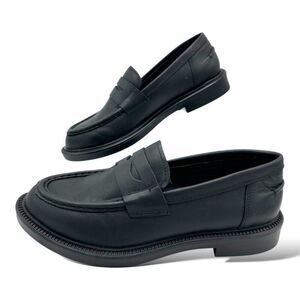 Blondo Waterproof Black Chunky Leather Loafers Women’s 9.5